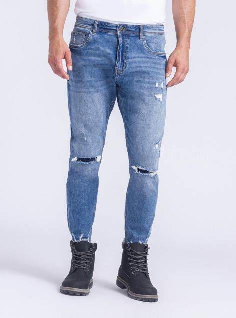 Jeans slim-fit con strappi