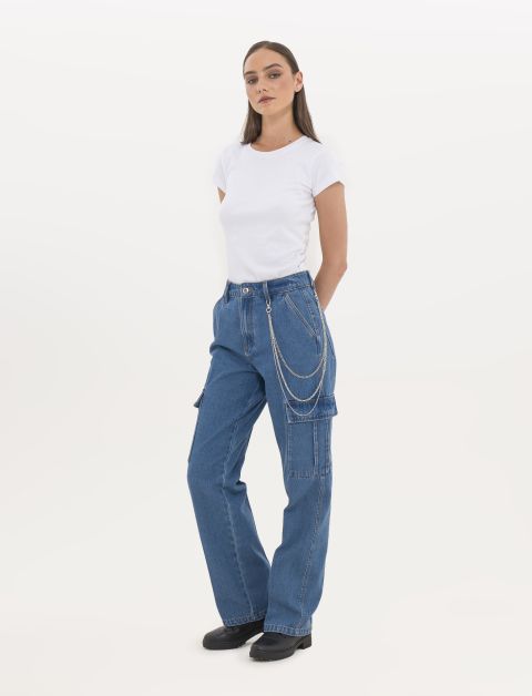 Jeans slouchy con tasconi